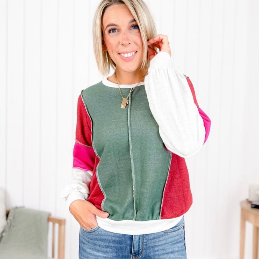 NWT Block Long Sleeve pullover sweatshirt
